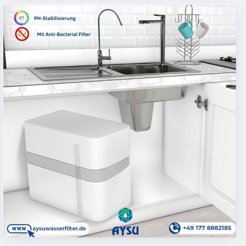 AYSU Aura Cebilon Silver – Kompakte Umkehrosmoseanlage mit 8-Liter-Speichertank